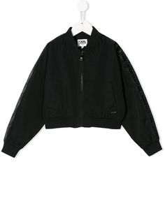 Karl Lagerfeld Kids куртка-бомбер с логотипом