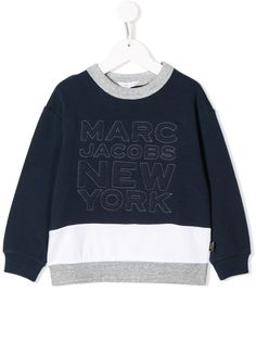 The Marc Jacobs Kids толстовка с вышитым логотипом и контрастными полосками