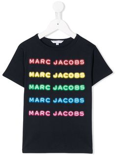 The Marc Jacobs Kids футболка с неоновыми логотипами