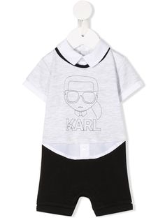 Karl Lagerfeld Kids ромпер с многослойным эффектом