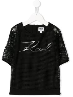 Karl Lagerfeld Kids многослойная футболка с логотипом