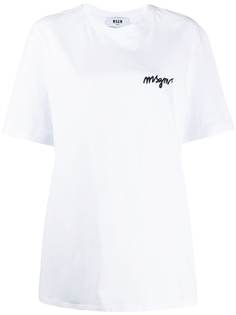 MSGM футболка оверсайз с логотипом