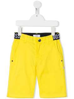 BOSS Kidswear шорты с логотипом на поясе