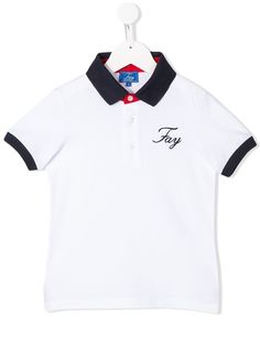 Fay Kids рубашка-поло с контрастными вставками