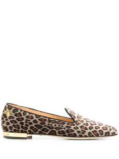 Charlotte Olympia лоферы с леопардовым принтом