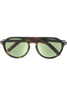 Ermenegildo Zegna солнцезащитные очки черепаховой расцветки