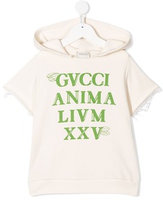 Gucci Kids худи с короткими рукавами и принтом