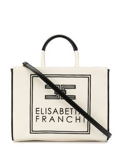 Elisabetta Franchi сумка-тоут с вышитым логотипом