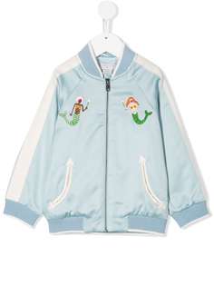 Stella McCartney Kids бомбер с вышивкой