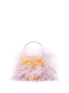 Gatti сумка-ведро Tweety с отделкой перьями