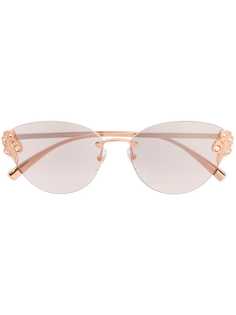 Versace Eyewear солнцезащитные очки в оправе кошачий глаз с декором Baroque
