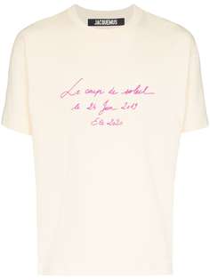 Jacquemus футболка с вышивкой