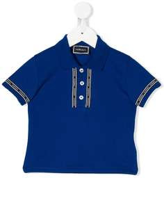 Versace Kids рубашка-поло с вышитым логотипом
