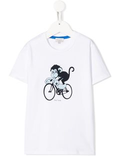 Paul Smith Junior футболка с графичным принтом Cycling Monkey