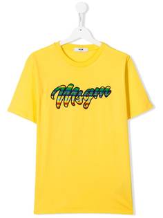 Msgm Kids футболка с логотипом