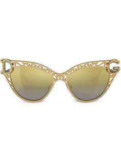 Dolce & Gabbana Eyewear солнцезащитные очки в оправе кошачий глаз с узором Baroque