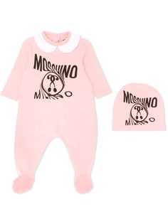 Moschino Kids боди с длинными рукавами и логотипом