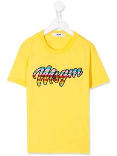 Msgm Kids футболка с логотипом