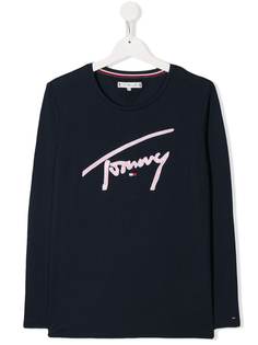 Tommy Hilfiger Junior футболка с вышитым логотипом