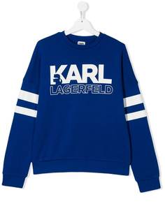 Karl Lagerfeld Kids толстовка с круглым вырезом и логотипом