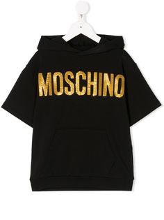 Moschino Kids худи с короткими рукавами и логотипом