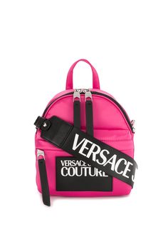 Versace Jeans Couture маленький рюкзак с контрастным логотипом