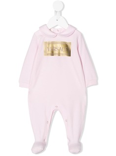 Versace Kids пижама с логотипом и длинными рукавами