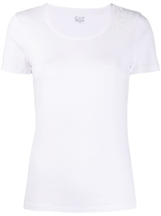 Ea7 Emporio Armani футболка с U-образным вырезом и логотипом