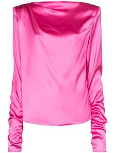 GAUGE81 блузка с драпировкой и вырезом-лодочкой