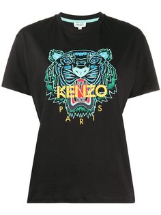 Kenzo футболка с принтом и круглым вырезом