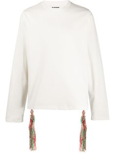 Jil Sander футболка с отделкой в полоску