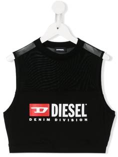 Diesel Kids укороченный топ с логотипом
