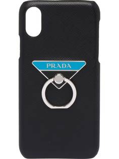 Prada чехол для iPhone X/XS с кольцом