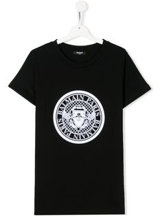 Balmain Kids футболка с короткими рукавами и логотипом