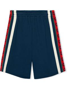 Gucci Kids шорты с логотипом