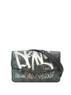 DKNY поясная сумка с принтом граффити