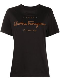 Salvatore Ferragamo футболка с тисненым логотипом