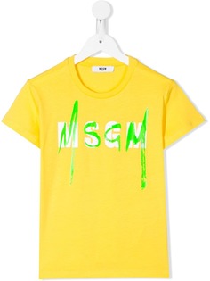 Msgm Kids футболка с логотипом