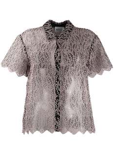 be blumarine блузка с цветочной вышивкой