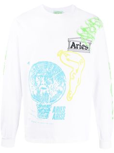 Aries graphic print logo T-shirt