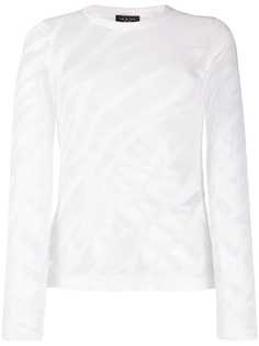 Rag & Bone трикотажный топ с длинными рукавами и тигровым узором