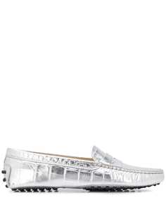 Tods лоферы с тиснением под кожу крокодила Tod’S
