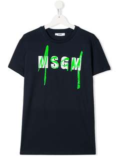 Msgm Kids футболка с логотипом