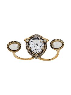 Alexander McQueen кольцо с кристаллами