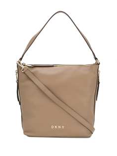 DKNY сумка-тоут с металлическим логотипом