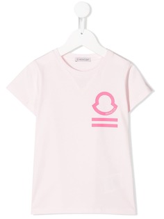 Moncler Kids футболка с круглым вырезом и логотипом