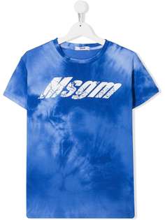 Msgm Kids футболка с принтом тай-дай