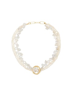 Hermina Athens gold-plated pearl multi-strand necklace