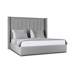 Кровать “berkley winged vertical bed collection” 200*200 (idealbeds) серый 218x160x215 см.