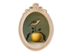 Картина мистер яблочков (object desire) серый 30x45x2 см.